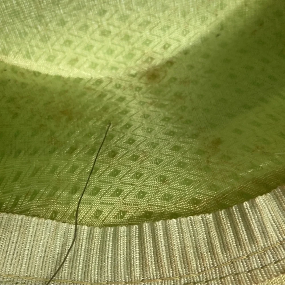 Vintage Hat Shimmer Sage Green/Olive Green Satin Bow Veiled‎ - Picture 7 of 11